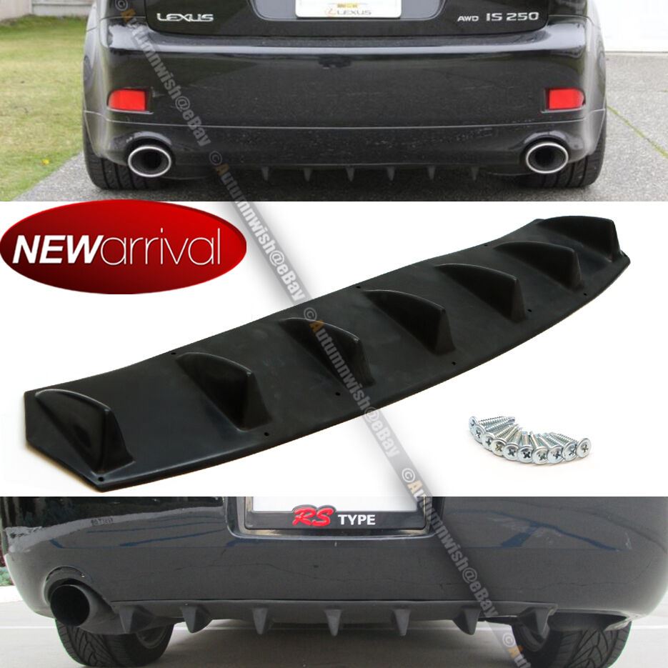 Fit RAM Bolt On Unpainted Flexible PU Rear Bumper Diffuser Chin Lip Add On - Autumn Wish Auto Art