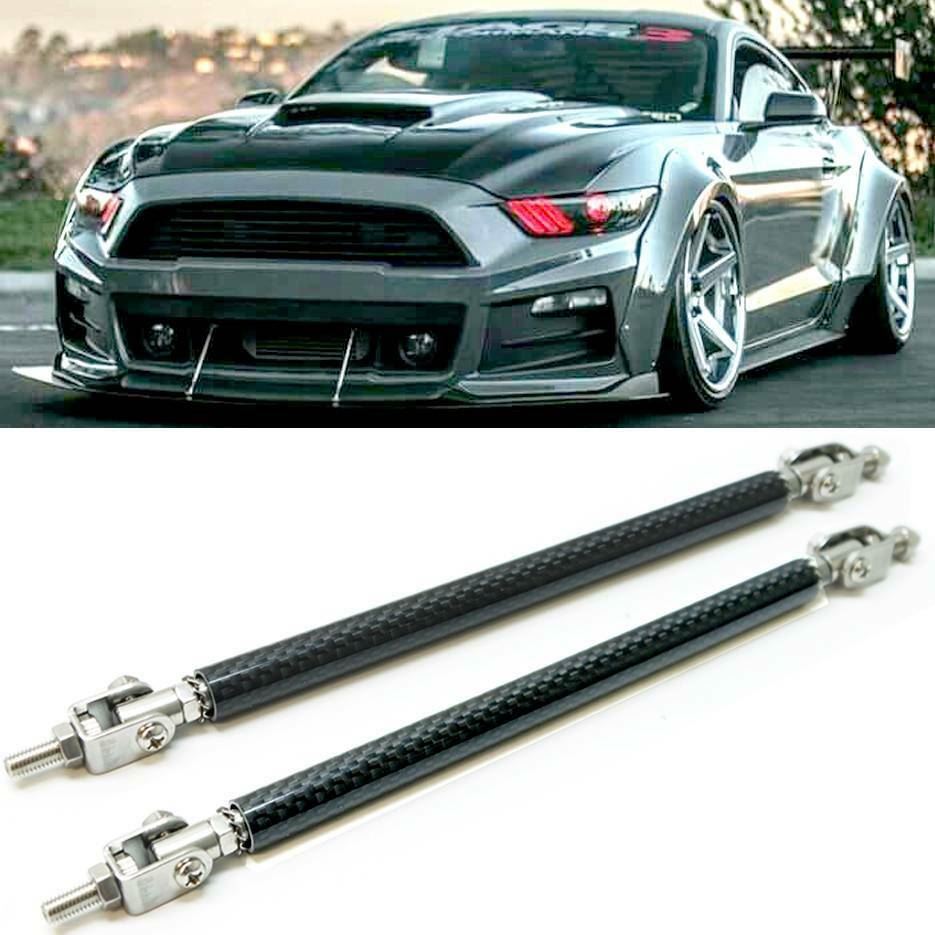 Fit I35 8"-11" Bumper Lip Protector Splitter Support Strut Rod Carbon Fiber - Autumn Wish Auto Art