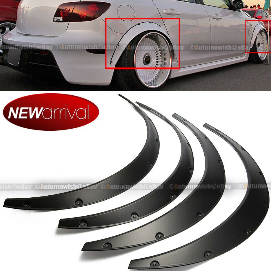 Will Fit Malibu Wheel Fender Flares wide Body Flexible ABS Plastic Universal - Autumn Wish Auto Art