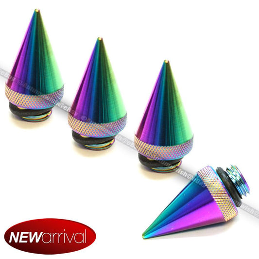 For Honda Acura 4 PCs 30mm Neo Chrome Turner Lug Nut Extended Spikes - Autumn Wish Auto Art