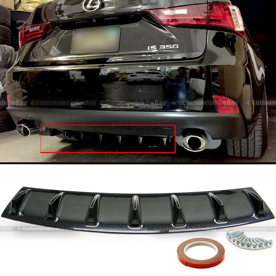 Chevrolet Camaro Bolt On Painted Glossy Black Finish ABS Rear Bumper Diffuser - Autumn Wish Auto Art