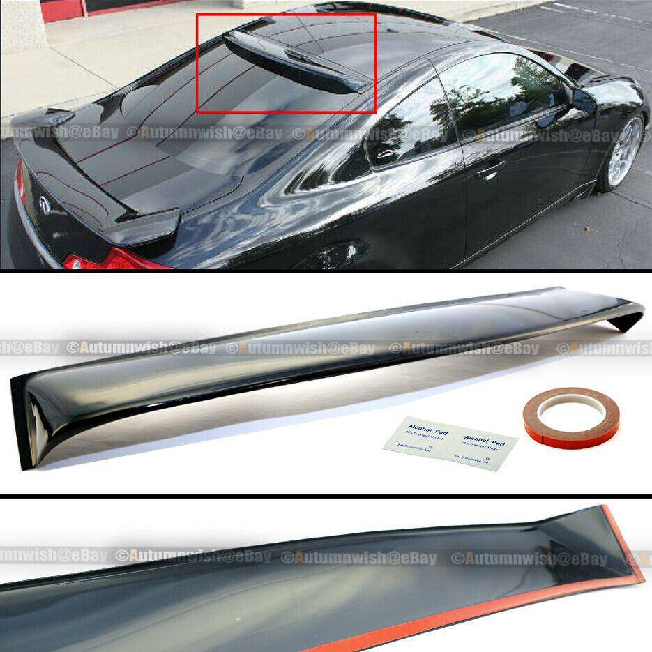 Infiniti G35 03-07 2DR Black Tinted Rear Window Roof Vent Visor Spoiler Wing - Autumn Wish Auto Arts